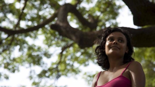 Warming up: Miranda Tapsell welcomes spring for its warmth and a chance to go biking. 