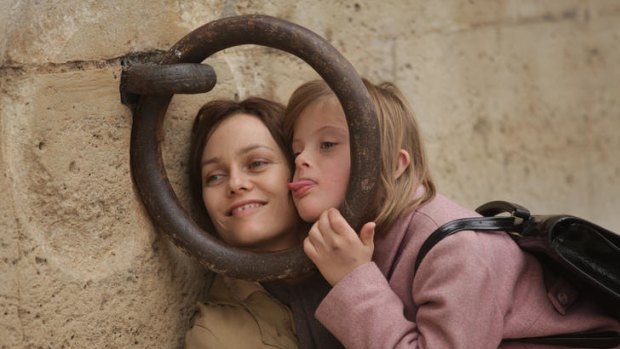 Vanessa Paradis as Jacqueline with on-screen son Laurent (Marin Gerrier) in <i>Cafe de Flore</i>.