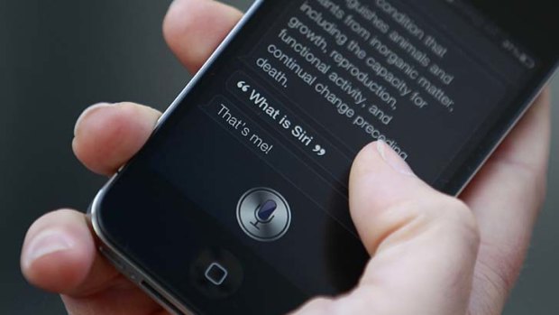 A demonstration of Siri, an application which uses voice recognition and detection on the iPhone 4S.