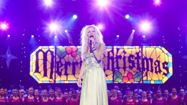 Danielle Spencer performs at Carols In The Domain 2011.