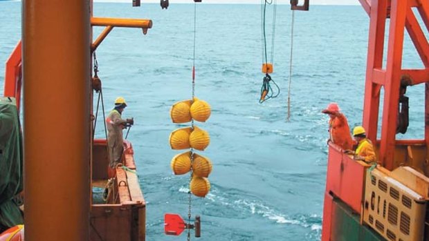 Ocean monitoring equipment used to measure ocean currents.