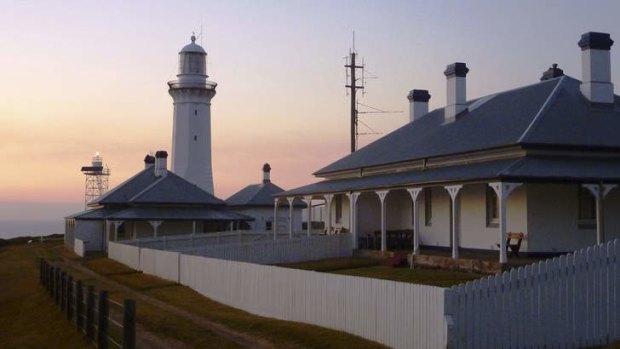 Green Cape Lighthouse Cottages at dawn.