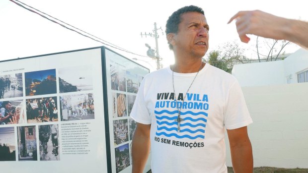 Luiz Claudio da Silva refused to move and now lives in one of the newly-built homes.