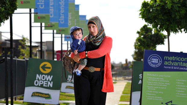 Darine Seifeddine with son Ali. She and her husband Mohamad are determined to claim the increased first home buyers grant before it ends on June 30.