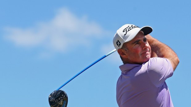 Canberra's Matthew Millar is in contention for the title after a strong third round at the Victorian Open on Saturday. 