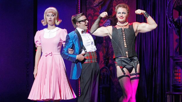 Christie Whelan Browne, Tim Maddren and Craig McLachlan get physical in <i>The Rocky Horror Show</i>.