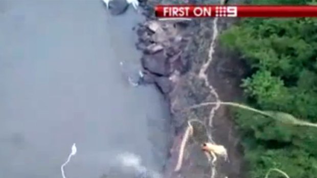 Cameras caught the moment the bungy cord snapped.