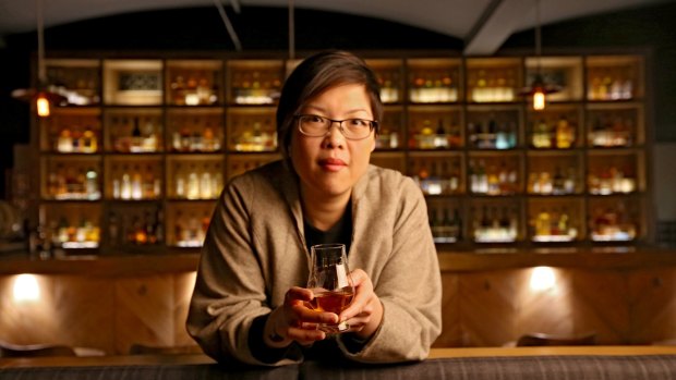 Whisky, straight. Nant Whisky Bar manager Evelyn Liong.