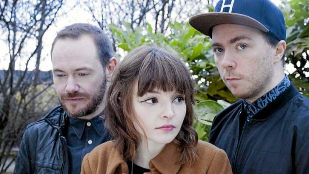 Chvrches: (from left) Ian Cook, Lauren Mayberry, Martin Doherty.