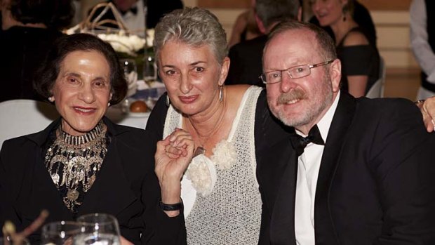 In the gallery: Marie Bashir, Judith White and John Masters.