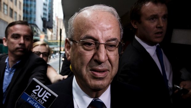 Eddie Obeid, found to have acted corruptly in lobbying colleagues for favourable outcomes for his Circular Quay cafes. 