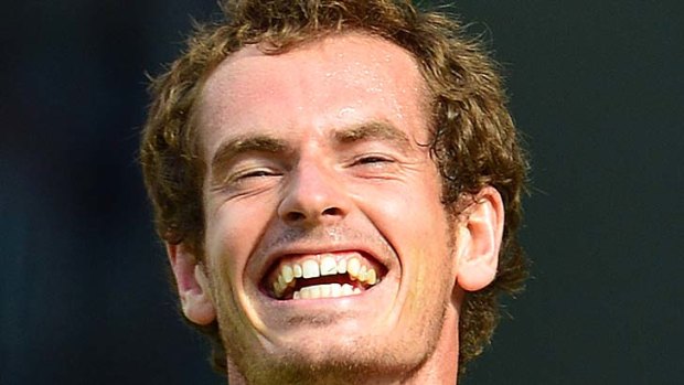 Winning smile ... Andy Murray.