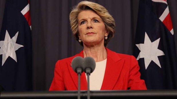 Pledge: Foreign Affairs Minister Julie Bishop.