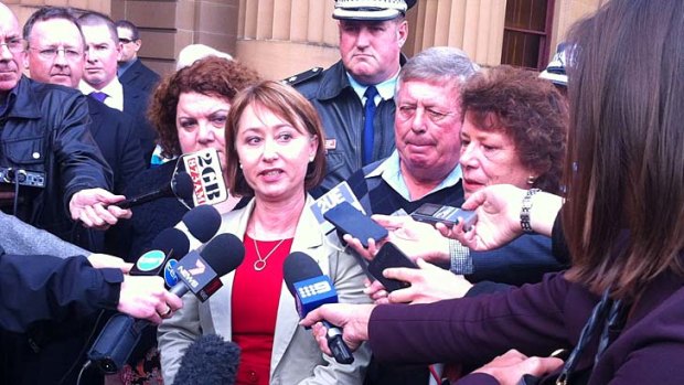 Fiona Rixon speaks outside court after her husband's killer is found guilty of murder.