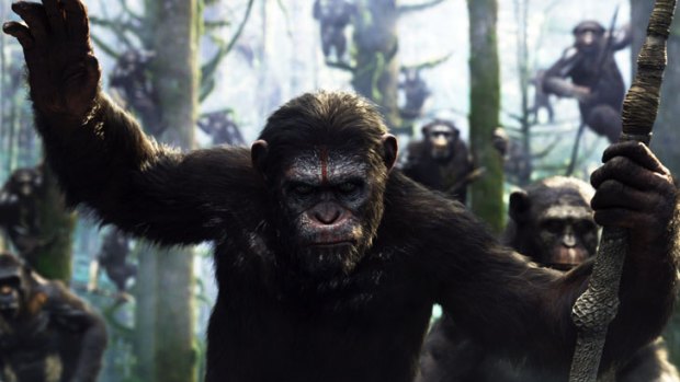 A scene from <i>Dawn of the Planet of the Apes</i>.