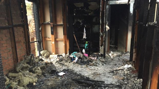 The bedroom where it's believed a 'hoverboard' started a fire.