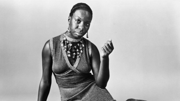 Studio portrait of American pianist and jazz singer Nina Simone.