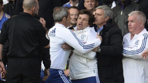 Deflecting blame?: Chelsea's Jose Mourinho.