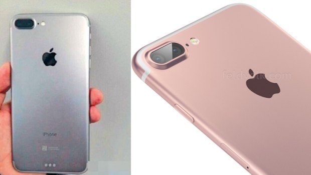 An image posted online in March (L) could depict the iPhone 7 Plus. A Feld & Volk rendering (R) based on the image shows off the two-camera array.