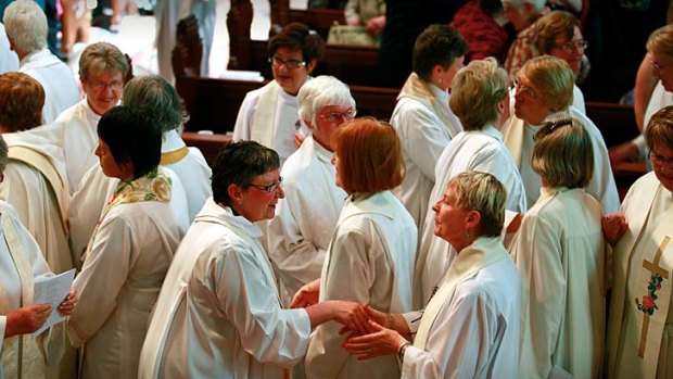 Women priests at the ceremony.