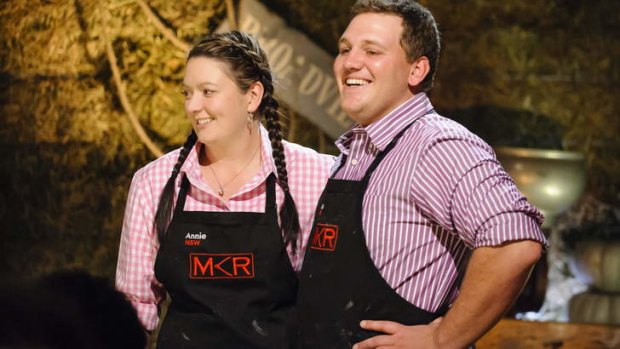 First course: Annie and Jason, of NSW, opened the show on <em>My Kitchen Rules</em>.