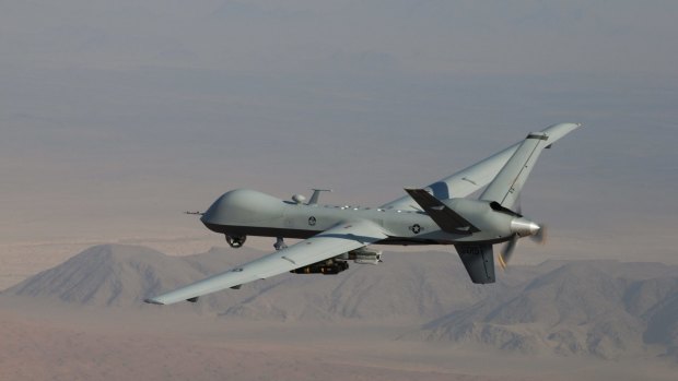 An MQ-9 Reaper drone, some of which been used for air strikes in Libya in the past.