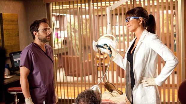 Spray it don't say it ... Aniston's new approach to comedy in Horrible Bosses.