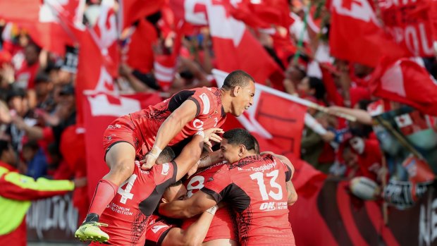 Tonga fans were delighted after their team's win over the Kiwis.