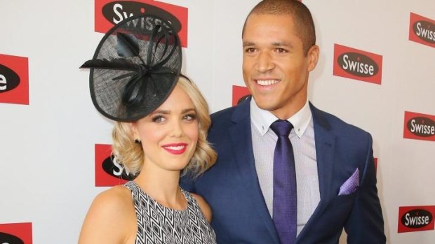 Louise Pillidge and Blake Garvey at the 2014 Melbourne Cup. 