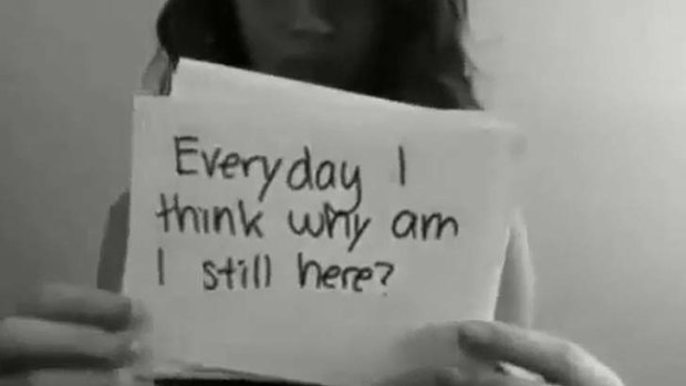 Cry for help ... Amanda Todd.