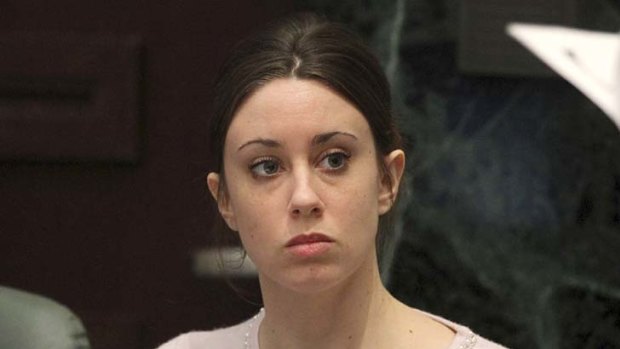 Centre of attention ... Casey Anthony looks on in court on Monday.