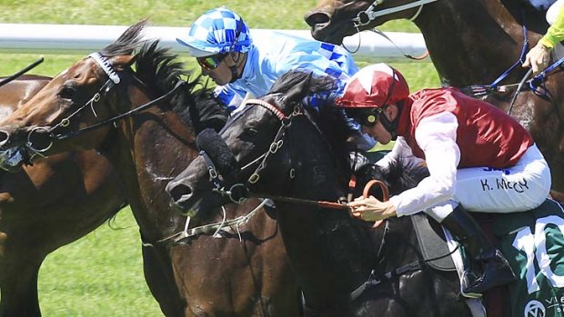 Double play &#8230; Kerrin McEvoy completed a race-to-race double when he rode the Peter Snowden-trained Sessions to victory at Warwick Farm on Saturday.