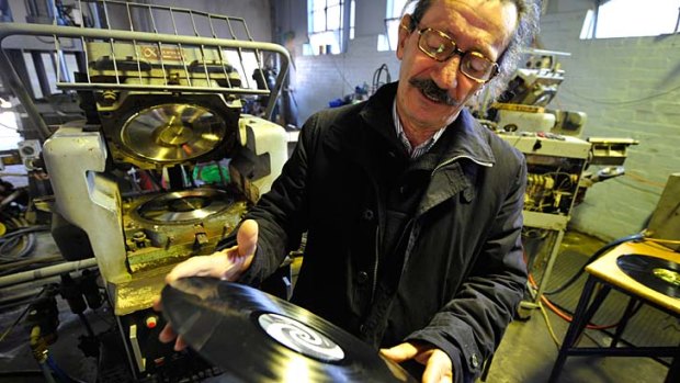 Making records: Chris Moss, in his Zenith Records plant, is riding a vinyl resurgence.