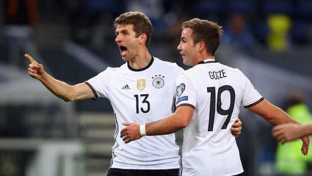 Expert marksman: German striker Thomas Mueller struck twice against Czech Republic.