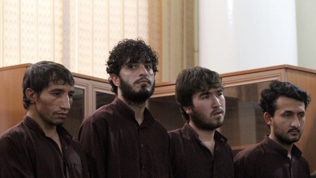 The four men accused of killing Farkhunda. 