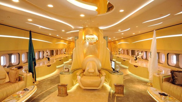 Yes, it's a throne. On a Boeing 747. Belonging to Saudi royal Prince Alwaleed bin Talal al Saud.