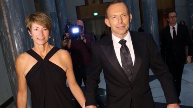 Prime Minister Tony Abbott and his wife Margie at the Midwinter Ball.