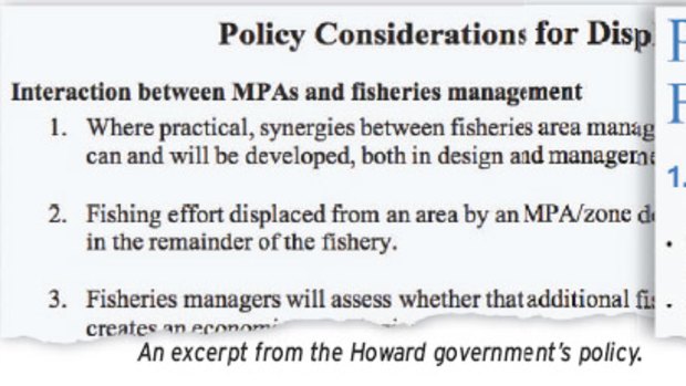 An excerpt from the Howard government's policy.