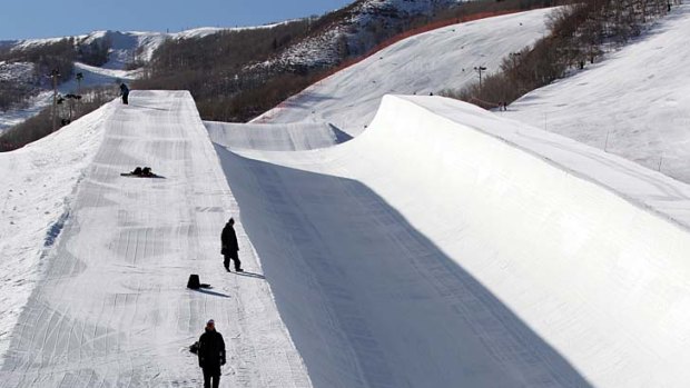 The superpipe at Park City Mountain Resort in Park City, Utah, where Canadian freestyle skier Sarah Burke was fatally injured.