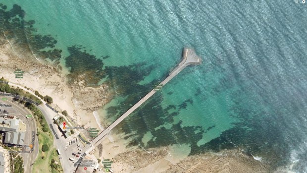 The Lorne Pier where the shark was sighted.