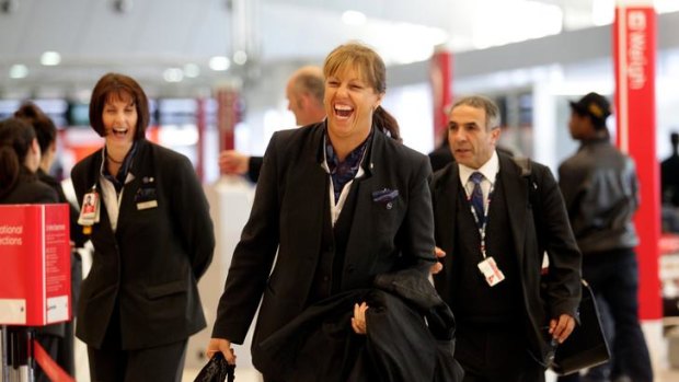 Qantas staff were happy to be back at work after the lockout, which passengers said led to confusion and inconvenience.