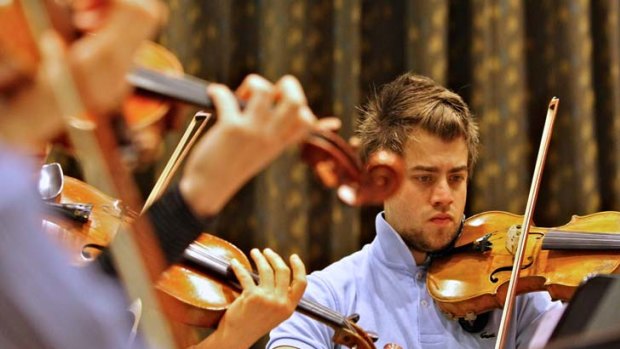 New work &#8230; violinist Daniel Kowalik, part of the emerging artist program with the Australia Chamber Orchestra, in rehearsals for <em>Qinoth</em>.