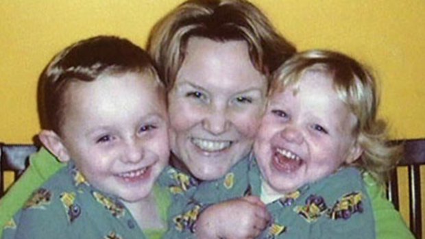 Asthma or dehydration ... Samantha Killen, pictured with children  Harrison and Lily, died on the Kokoda Track in April.