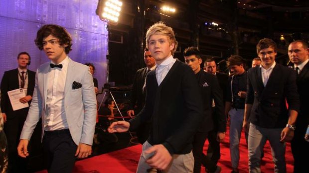 One Direction hit the red carpet in 2012.