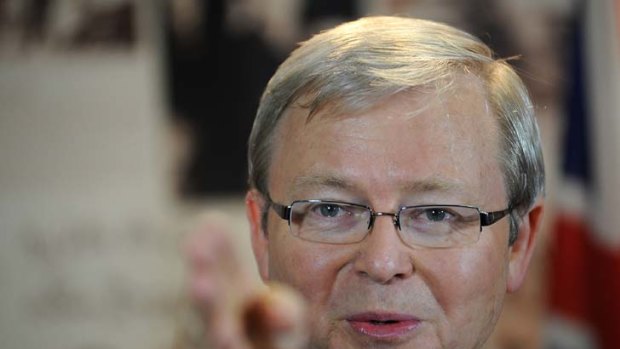 Kevin Rudd ... the Labor party may be forced to show some contrition if no other viable alternates arise.