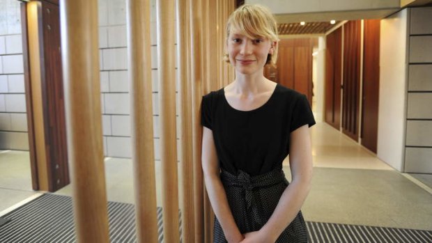 Hollywood actress Mia Wasikowska during a previous visit back to Canberra.