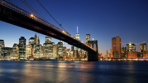 The famed Brooklyn Bridge.
