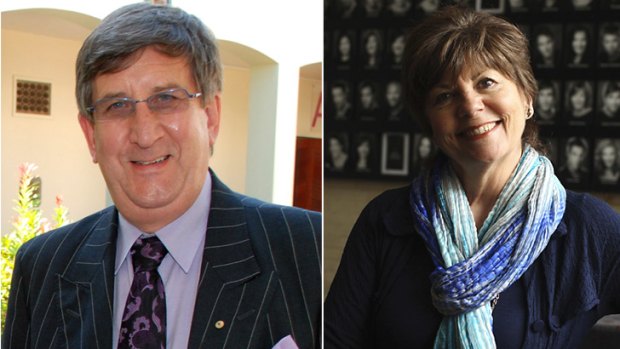Criticism ... Chris Puplick (left) opposed the appointment of Lynne Williams (right) at NIDA.