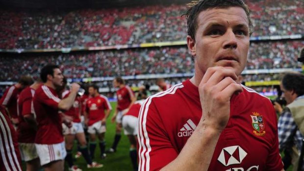 Veteran campaigner: Brian O'Driscoll  troops off after losing the first Test to South Africa in 2009. The Irishman is set to embark on his fourth Lions tour, a record which has contained plenty of ups and downs.