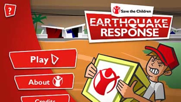 Save the Children's "Earthquake Response" game.